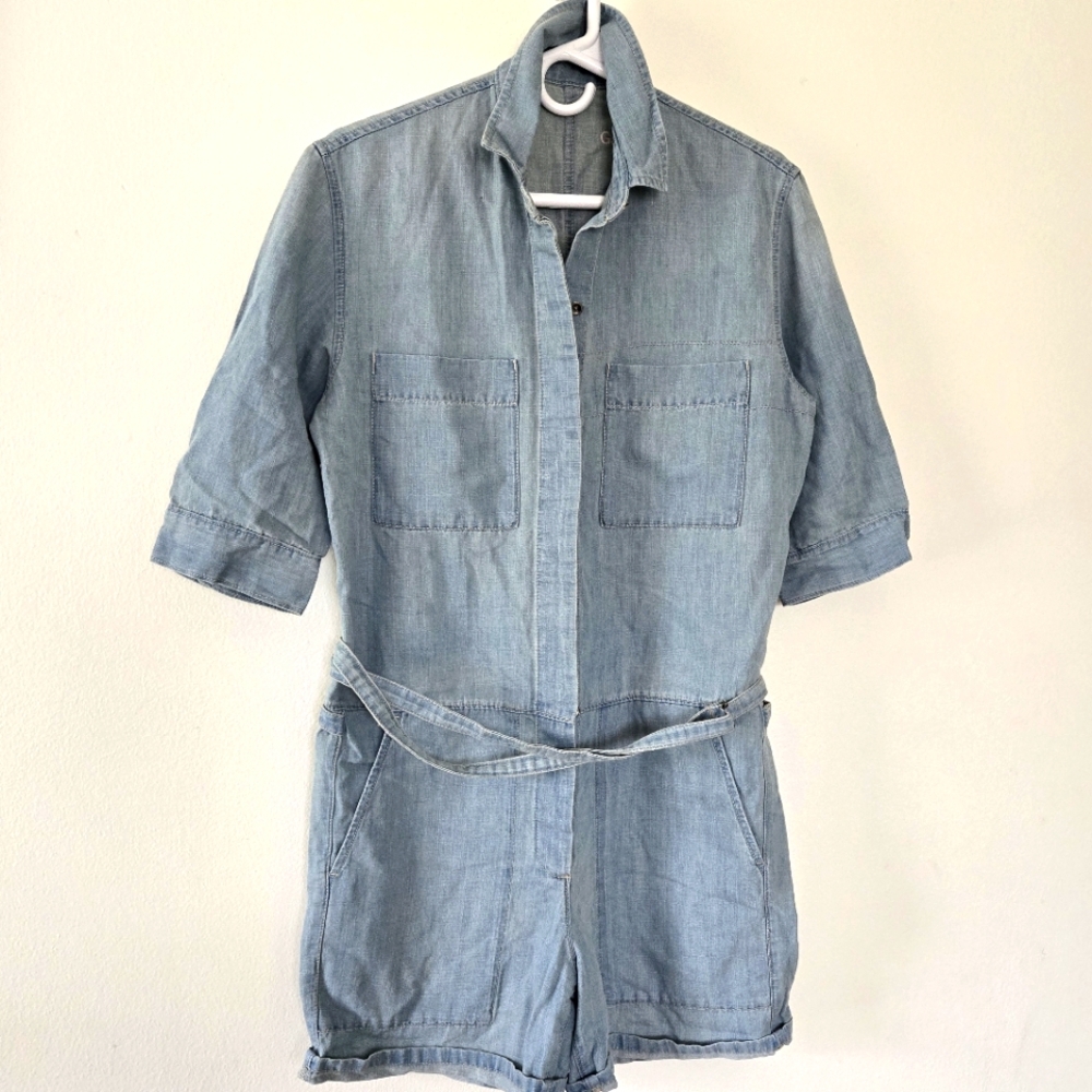 EUC Gap Cotton Linen Blend Jumpsuit Size Small